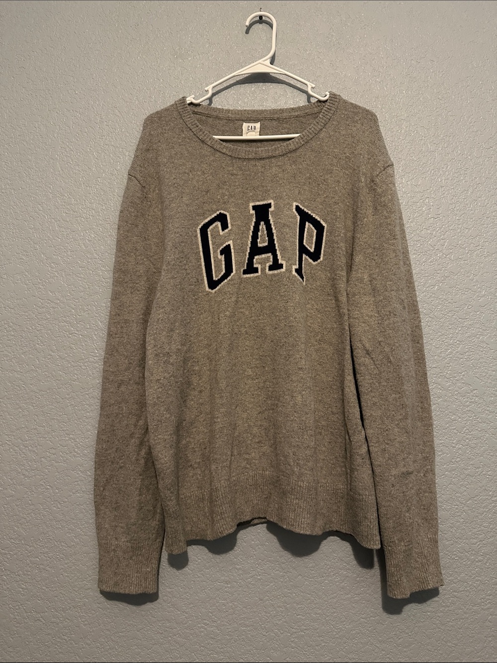 Gap Wool Blend Logo Crew Neck Sweater